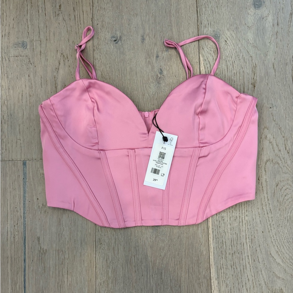 Dynamite pink corset style top size small new with tags